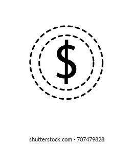dotted shape coin digital money to video game console