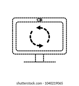 dotted shape computer technology loading data information