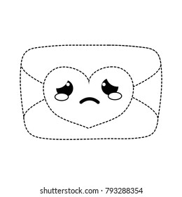 dotted shape crying love card kawaii cartoon