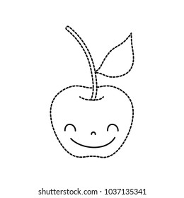 dotted shape cute apple kawaii happy fruit