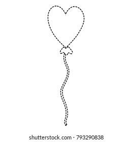 dotted shape cute heart balloon object to celebration