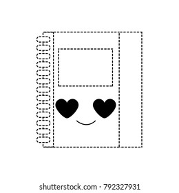 dotted shape cute and in love notebook object kawaii
