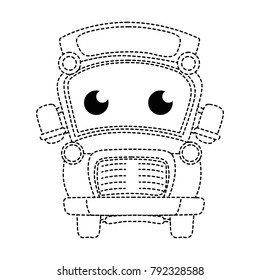dotted shape cute and tender school bus kawaii
