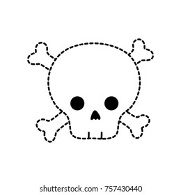 dotted shape dancer skull caution alert message