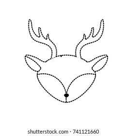 dotted shape deer head wild cute animal