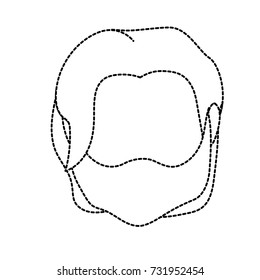 dotted shape default avatar man to social user