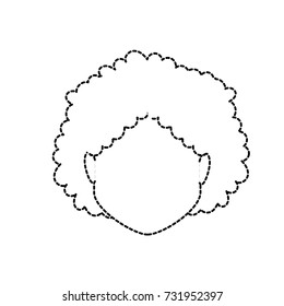 dotted shape default avatar woman to social user