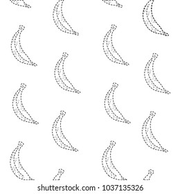dotted shape delicious banana fruit background design