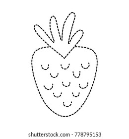 dotted shape delicious strawberry fruit with healthy nutrition
