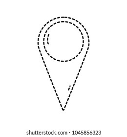 dotted shape destination location symbol to explore map