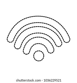 dotted shape digital wifi connection icon signal