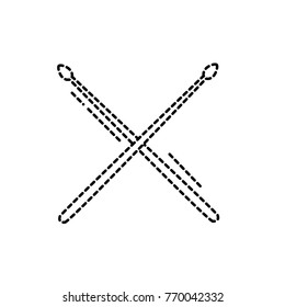 dotted shape drumstick object of wooden to play drum