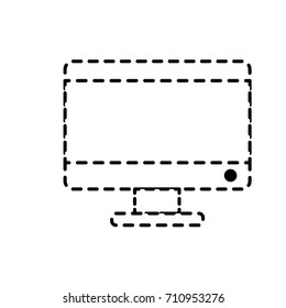 dotted shape electronic computer technology with database information