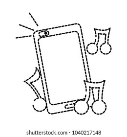 dotted shape electronic smartphone technology sound music