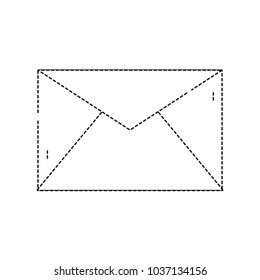 dotted shape e-mail letter message text design