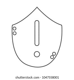 dotted shape emblem attention caution sign alert