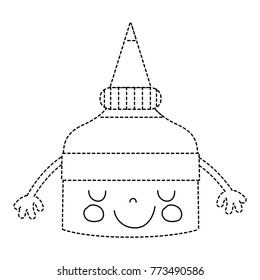 dotted shape emoiji cute happy glue bottle