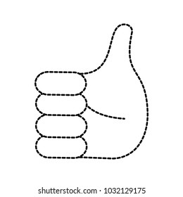 dotted shape emoji hand all good gesture expression