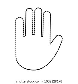 dotted shape emoji hand stop gesture expression