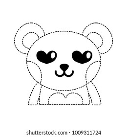dotted shape enamored bear adorable wild animal