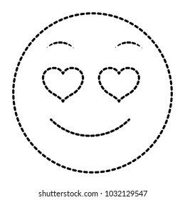 dotted shape enamored face gesture emoji expression