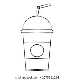 dotted shape espresso coffee plastic cup beverage