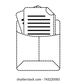 dotted shape file folder with business document information