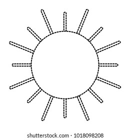 dotted shape flat sun with lights ray