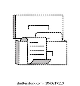 dotted shape folder file to archive document paper