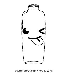 dotted shape funny mason glass kawaii cartoon