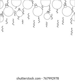 dotted shape garland with circle balls to christmas decoration