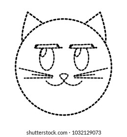 dotted shape glad cat face emoji expression