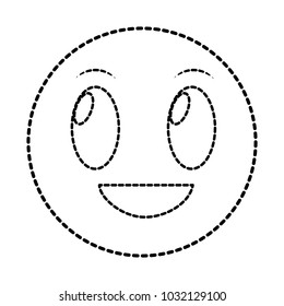 dotted shape glad face gesture emoji expression