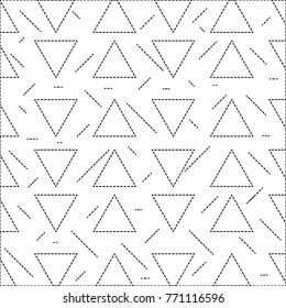 dotted shape graphic triangle memphis style background
