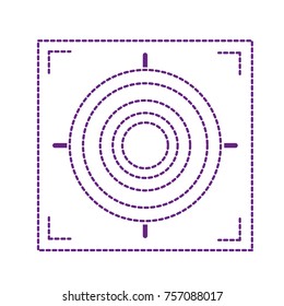 dotted shape gun sight circle with shooting focus