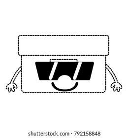 dotted shape happy box archive kawaii with sunglasses