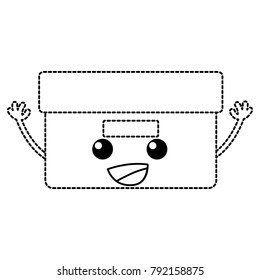 dotted shape happy box archive kawaii cartoon
