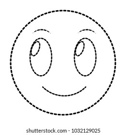 dotted shape happy face gesture emoji expression
