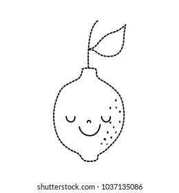 dotted shape happy lemon fruit tender kawaii