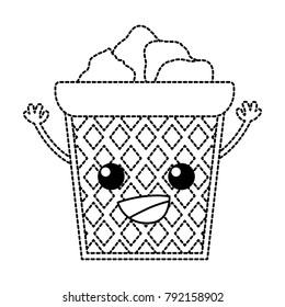 dotted shape happy papers can kawaii with arms