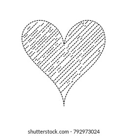 dotted shape heart love with shadow to passion design