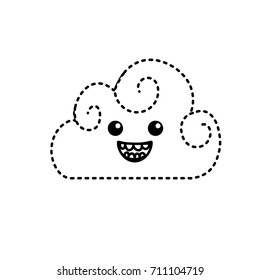 dotted shape kawaii cute funny cloud weather