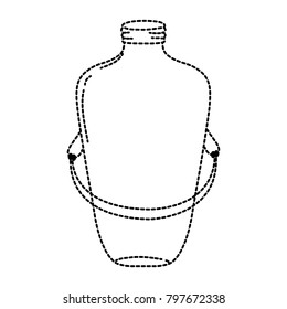 dotted shape long mason jar with wire handle design