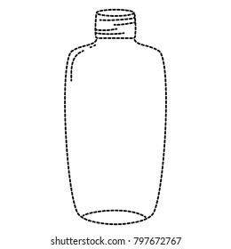 dotted shape long mason jar preserve art