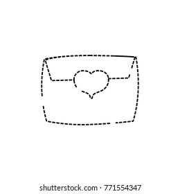 dotted shape love e-mail text letter style
