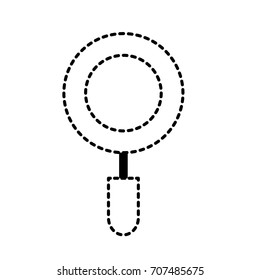 dotted shape magnifying glass instrument to exploration search