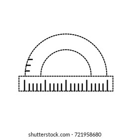 dotted shape measuring ruler school tool design