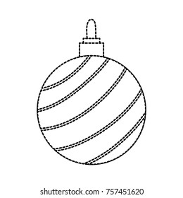 dotted shape merry christmas ball decoration design