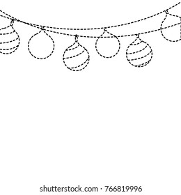 dotted shape merry christmas balls decoration design