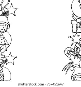 dotted shape merry christmas decoration background design